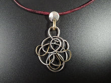 將圖片載入圖庫檢視器 ciondolo intrecciato argento cuoio