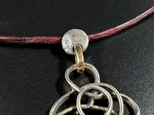 將圖片載入圖庫檢視器 ciondolo intrecciato argento cuoio