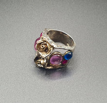 將圖片載入圖庫檢視器 Anello con Rose e pietre di colore
