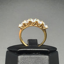 Load image into Gallery viewer, Anello Riviere in oro 22k e diamanti naturali
