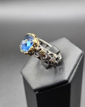 Charger l'image dans la galerie, Anello stelle blu argento 925
