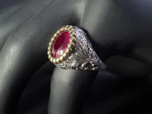 Load image into Gallery viewer, Anello con corindone Rosso full weld
