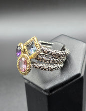 Lade das Bild in den Galerie-Viewer, Anello 3 solitari in argento 925
