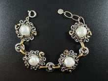 將圖片載入圖庫檢視器 BRACCIALE IN ARGENTO BAROCCO CON PERLE
